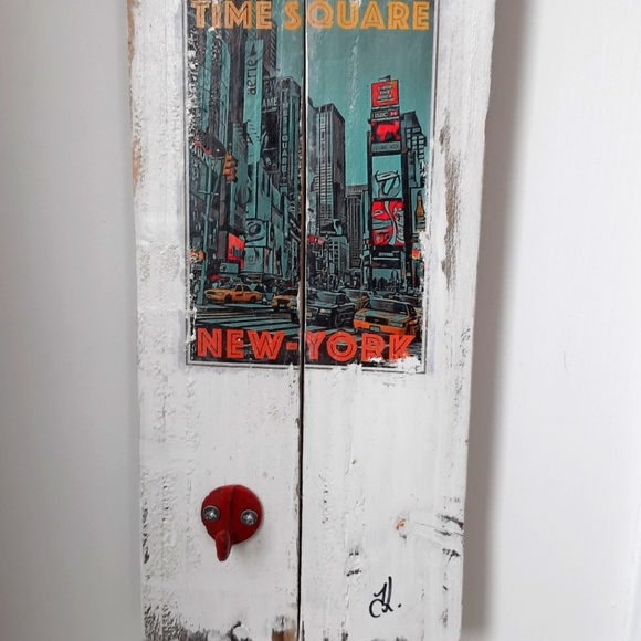 Hand Crafted Other - Hand Crafted /  New York wood design, Vintage print